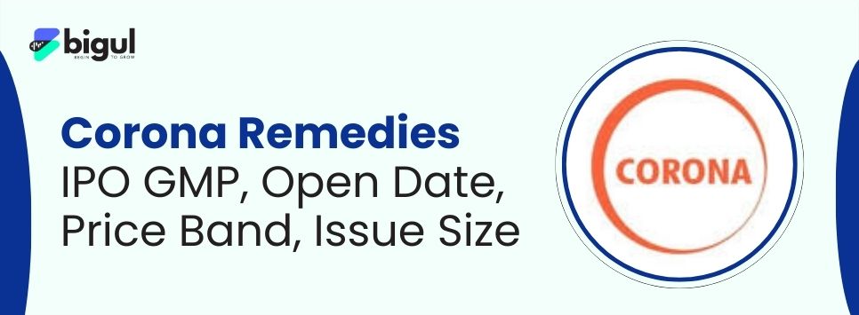 Corona Remedies IPO GMP, Open Date, Price Band, Issue Size